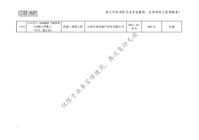 浙江印祥消防工程有限公司业绩表-地产房产类